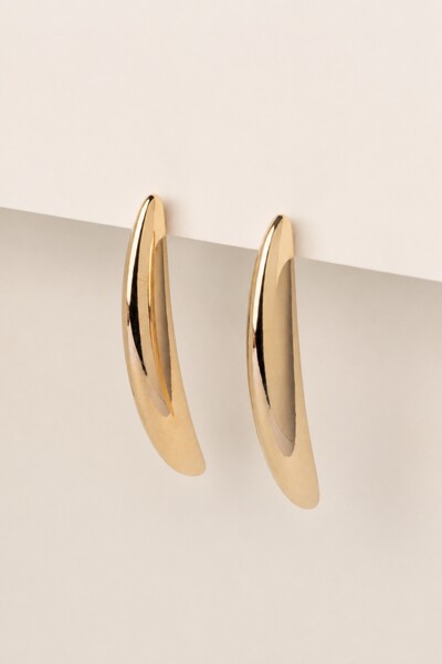 Foto Brinco Dourado Bold Navete