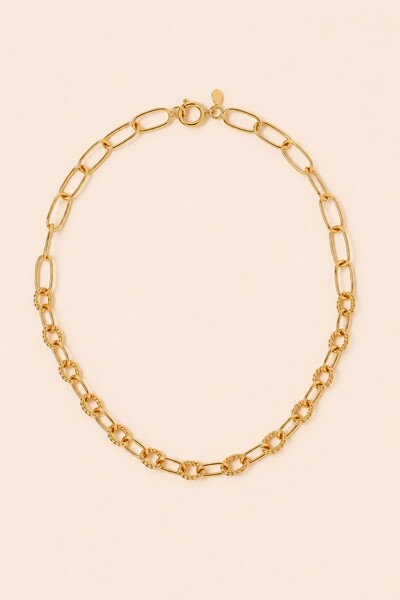 Foto Colar Dourado Mix de Elos