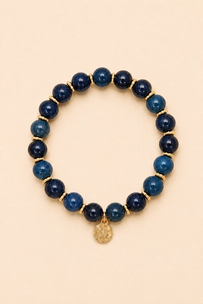Foto Pulseira Liza Apatita Banho Ouro 18K