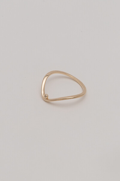 FotoAnel V Ponto Zircônia Banho Ouro 18K