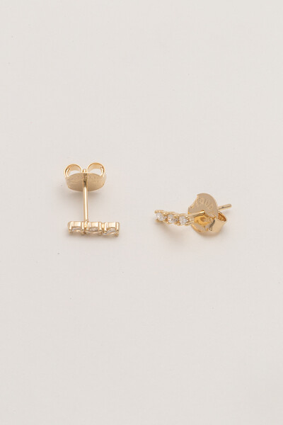 FotoBrinco Mini Palito Zircônia Banho Ouro 18K