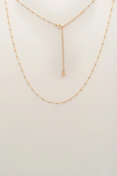 Foto Colar Bolinhas Banho Ouro 18K