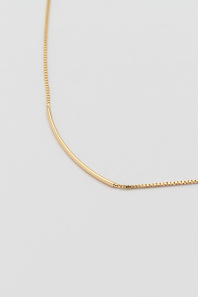 Foto Colar Veneziana Palito Banho Ouro 18K