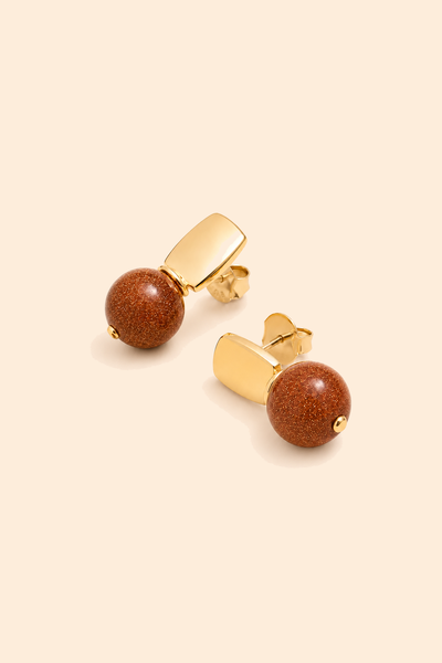 Foto Brinco Goldstone Banho Ouro 18K