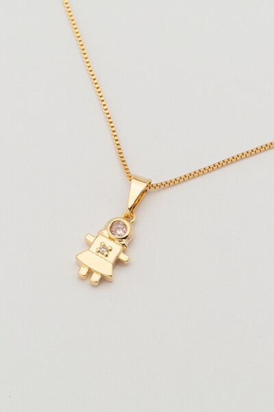 FotoPingente Filha Zircônia Banho Ouro 18K