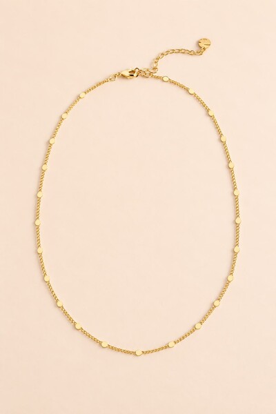 Foto Colar Curto Plaquinhas Banho Ouro 18K