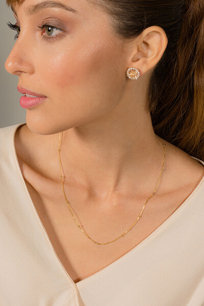 Foto Brinco Pizza P Aramado Strass Dourado