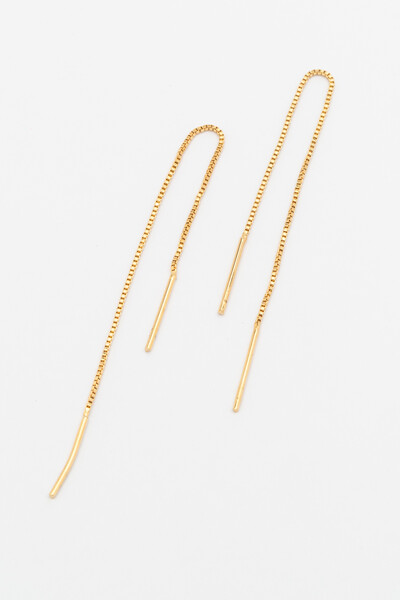 Foto Brinco Palito Veneziana Banho Ouro 18K