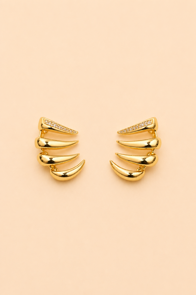 Foto Brinco Ear Cuff Banho Ouro 18K