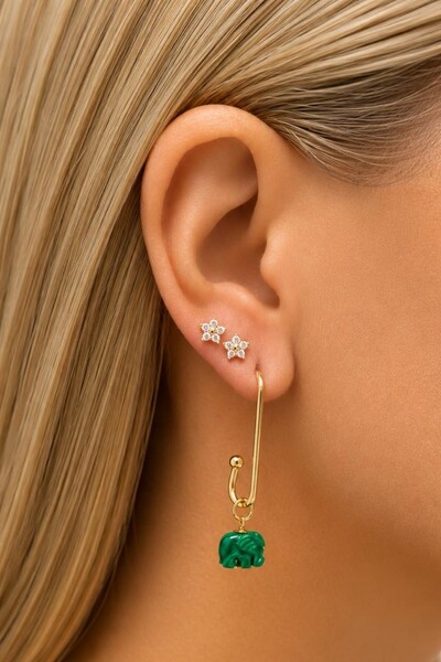 Foto Brinco Argola Clip Banho Ouro 18K