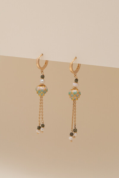 Foto Brinco Siena Flower Pérola Natural Banho Ouro 18K