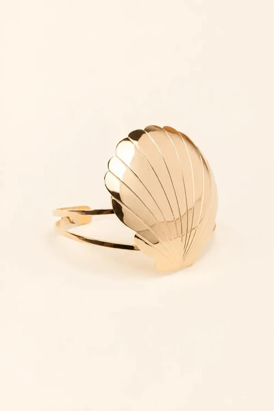 Foto Pulseira Bracelete Dourado Concha