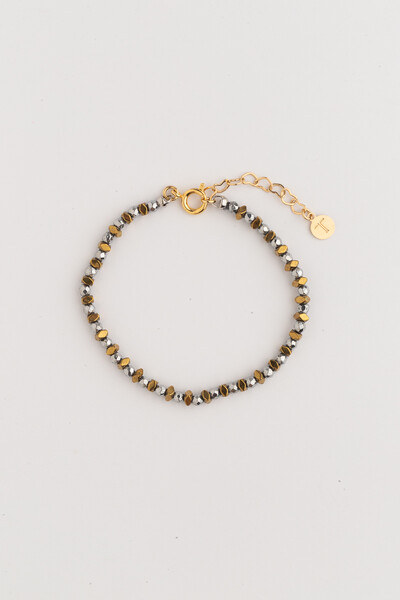 FotoPulseira Hematita Banho Ouro 18k
