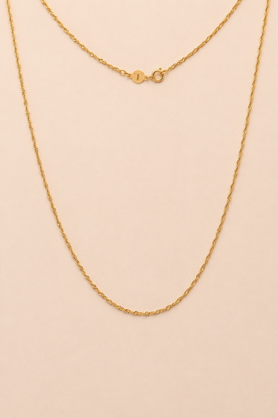 Foto Colar Singapura 45 cm Banho Ouro 18K