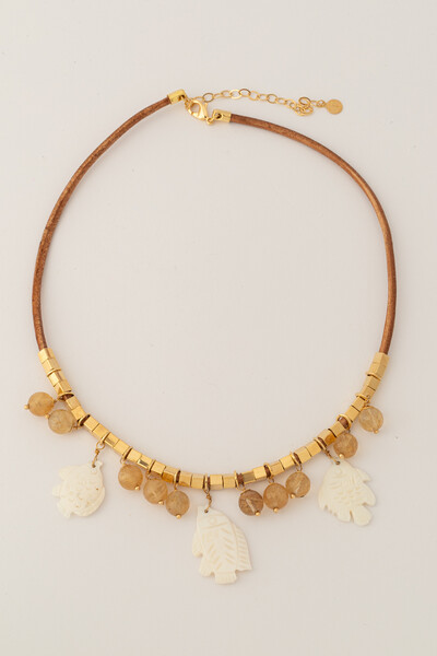 FotoColar Peixe Madre Rutilo Banho Ouro 18K