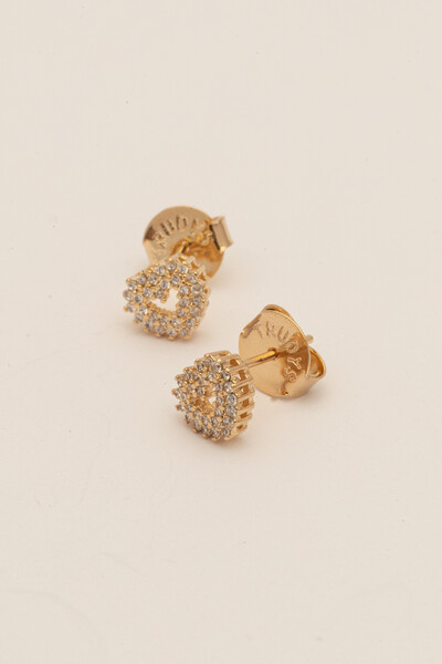 FotoBrinco Mini Coração Zircônia Banho Ouro 18K