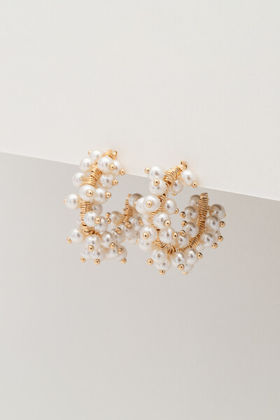 FotoBrinco Argola Dourado Multi Pérola