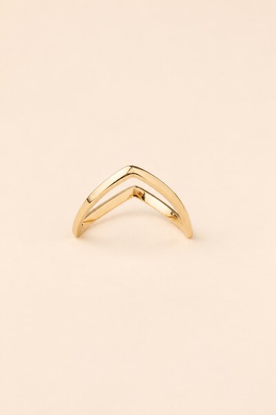 Foto Anel Slim Liso Banho Ouro 18K