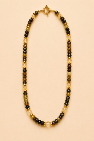 Foto Colar Mix Pedras Banho Ouro 18K