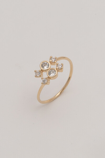 FotoAnel Abraço Zircônia Banho Ouro 18K