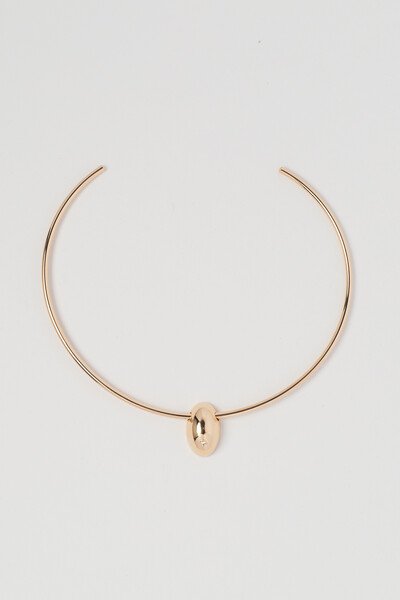 FotoColar Aro Dourado Bean Ponto Zircônia