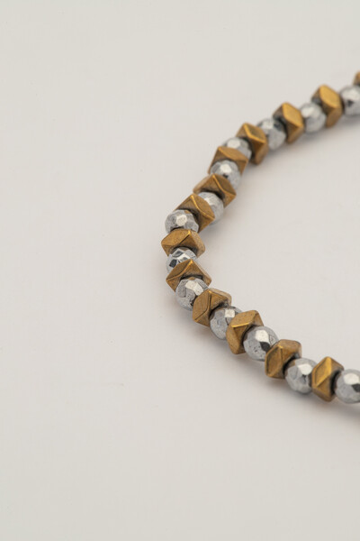 FotoPulseira Hematita Banho Ouro 18k