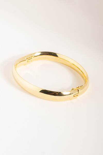 Foto Pulseira Bracelete Largo Banho Ouro 18k