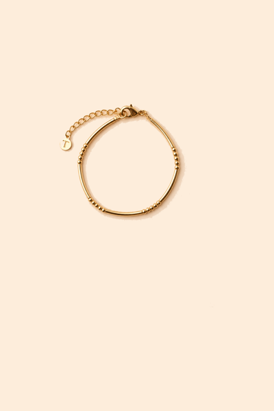 Foto Pulseira Dourada Classic Tubos