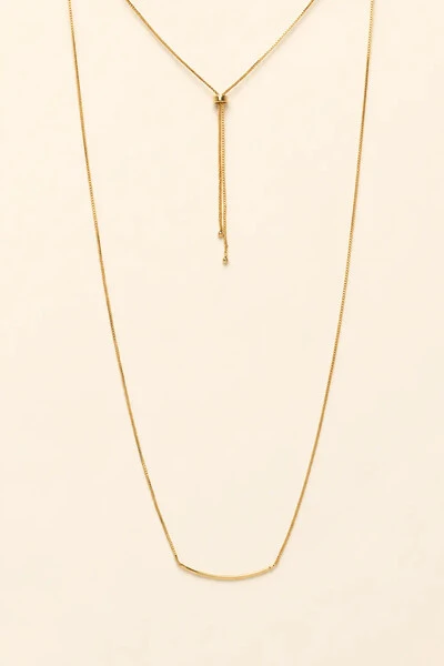 Foto Colar Veneziana Palito Banho Ouro 18K