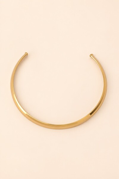 Foto Colar Choker Aro Dourado
