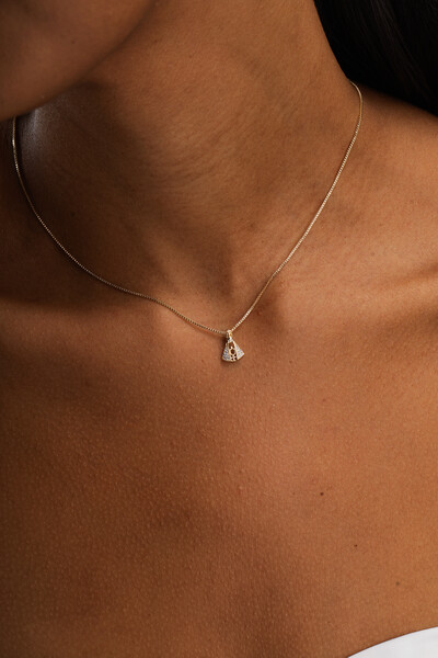 FotoColar Nossa Senhora PP Manto Zircônia Banho Ouro 18K