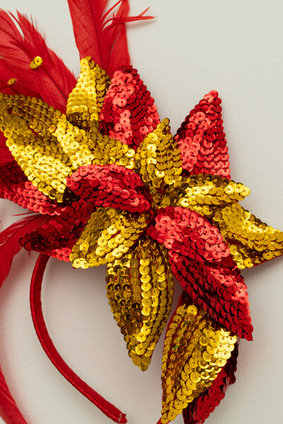 FotoTiara Carnaval Pluma Vermelha