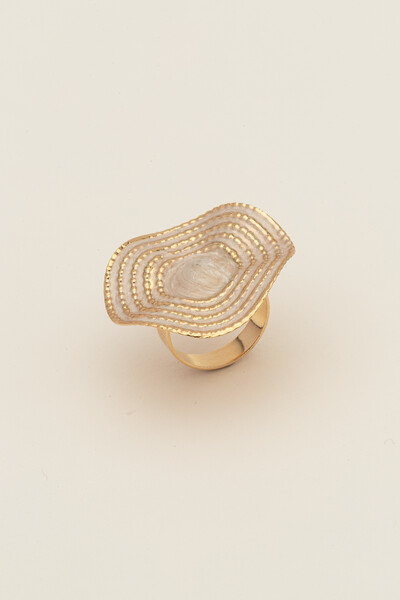 FotoAnel Círculo Ondas Resina Madrepérola