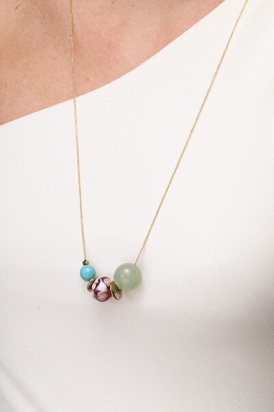 Foto Colar Longo Tropea Banho Ouro 18K