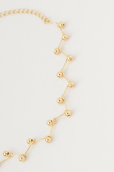FotoColar Choker Dourado Zig Zag Bubbles P