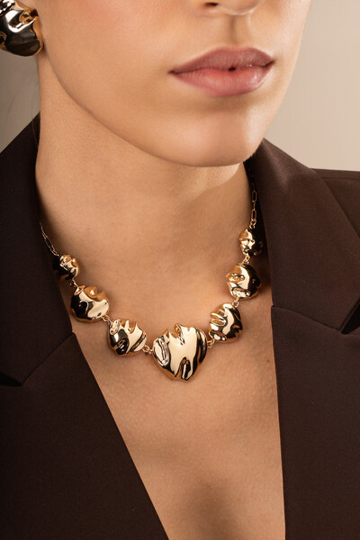 Foto Colar Dourado Maxi Dunas