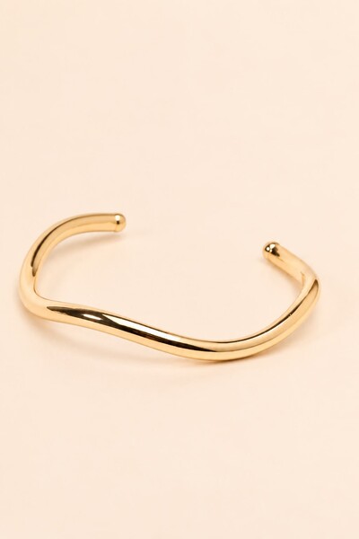 Foto Pulseira Bracelete Onda Dourada