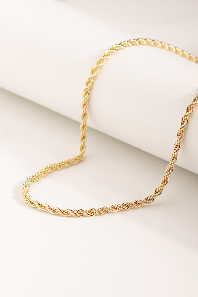 Foto Colar Cordão Baiano Banho Ouro 18K