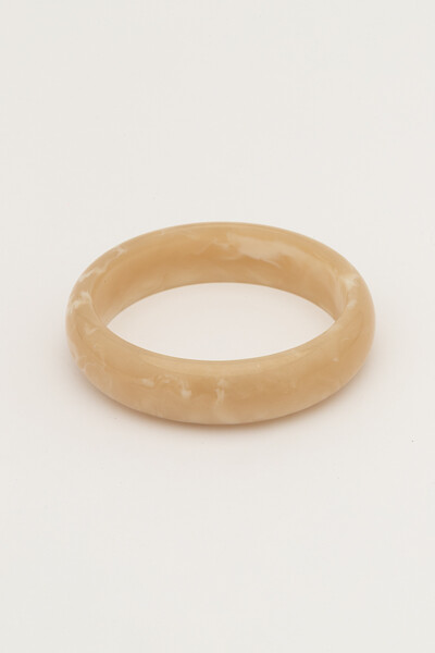 FotoPulseira Resina Mescla Bege