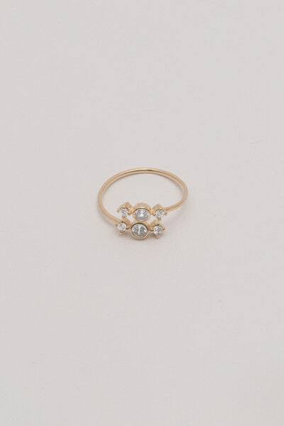 Foto Anel Abraço Zircônia Banho Ouro 18K