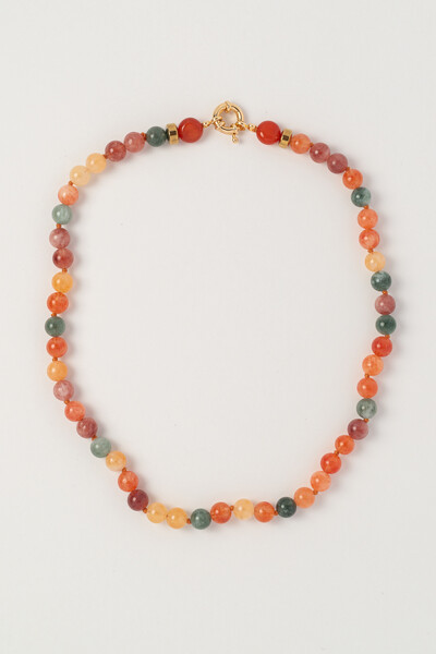 Foto Colar Curto Marise Mix Jade Banho Ouro 18K