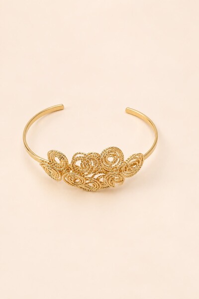 Foto Pulseira Bracelete Dourado Caracóis
