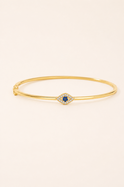 Foto Pulseira Bracelete Olho Grego Zircônia Banho Ouro 18k