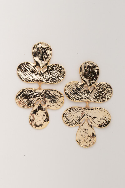 FotoBrinco Dourado Folhas Orquídea