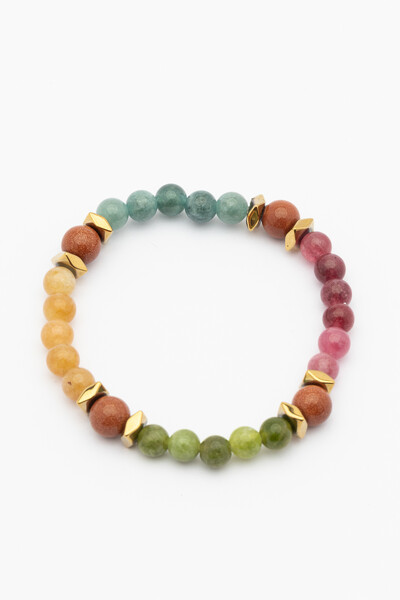 Foto Pulseira Good Vibes Jade Color Goldstone