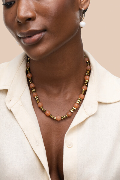 Foto Colar Solar Jade Banho Ouro 18K