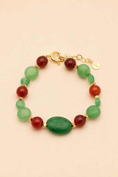 Foto Pulseira Jardins Agatha Verde Banho Ouro 18K