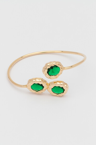 Foto Pulseira Dourada Amazonas Verde Esmeralda