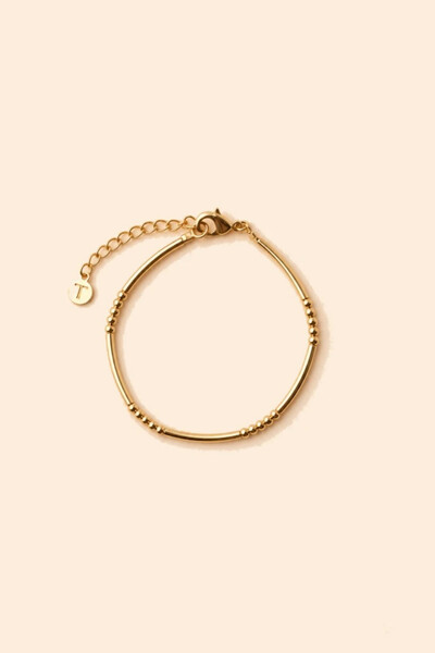 Foto Pulseira Dourada Classic Tubos