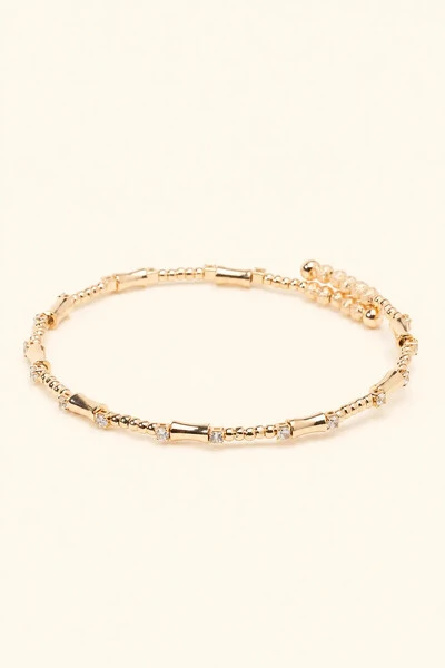 Foto Pulseira Dourada Zircônias Baguete